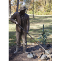 Kunst Level Metall Handwerk Lebensgroße Bronze Casting Arbeiten Bauer Statue für Heißer Verkauf